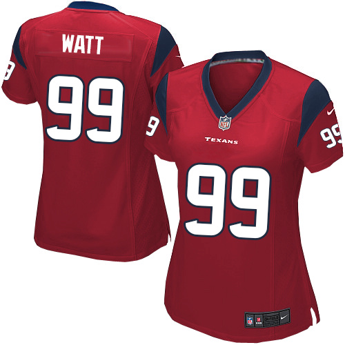 Women's Limited J.J. Watt Nike Jersey Red Alternate - #99 NFL Houston Texans